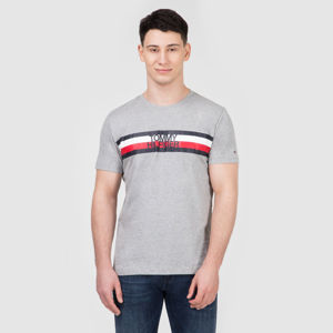 Tommy Hilfiger pánské šedé tričko Logo - XL (501)